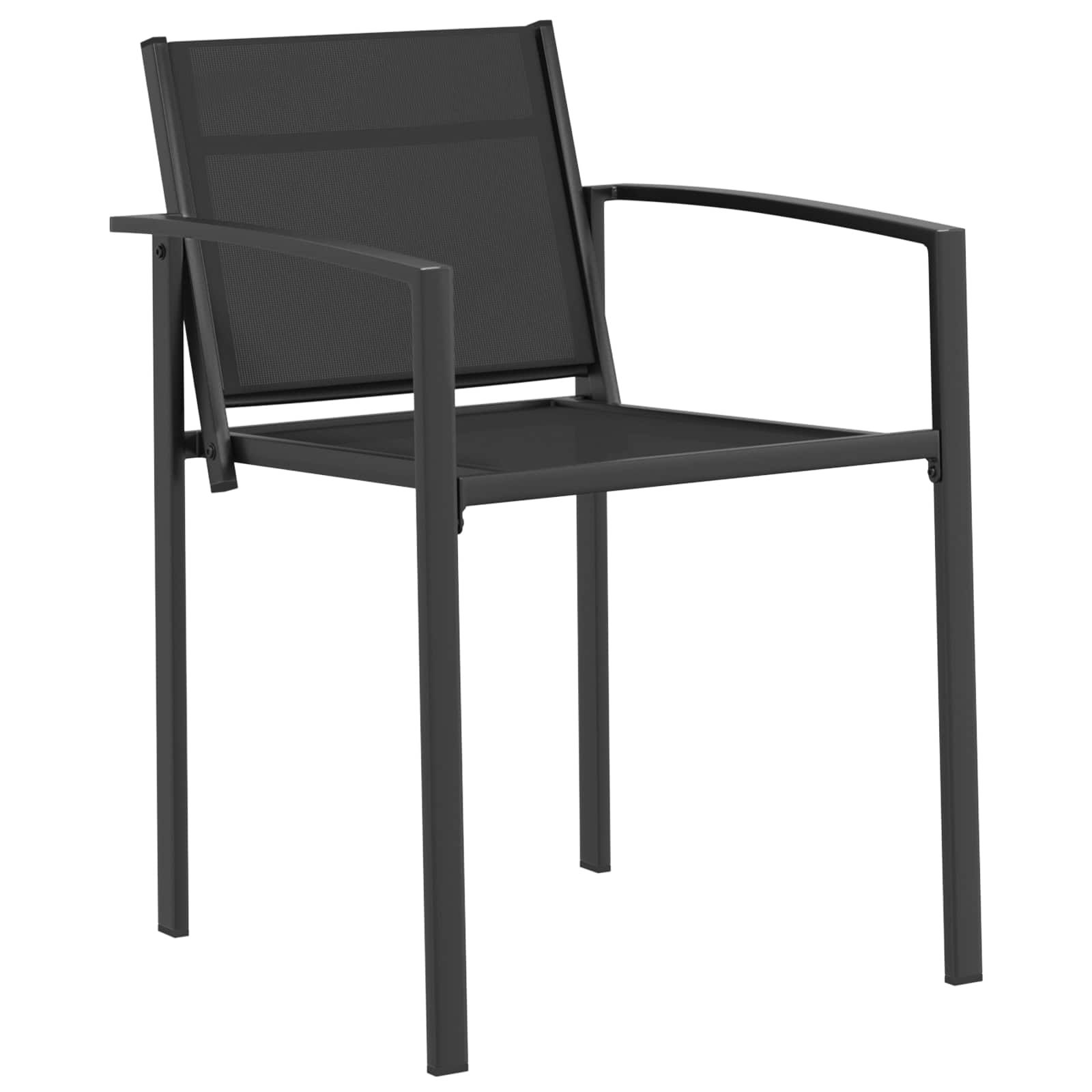 vidaXL Gartenstühle 2 pcs Schwarz und Anthrazit 53,5 x 59 x 77 cm