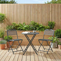 vidaXL Gartenstühle 2 pcs Anthrazit 52,5 x 46 x 82 cm Eisen