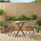 vidaXL Gartenstühle 2 pcs Anthrazit 52,5 x 46 x 82 cm Eisen