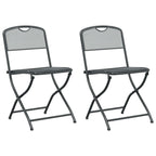 vidaXL Gartenstühle 2 pcs Anthrazit 52,5 x 46 x 82 cm Eisen