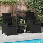 vidaXL Gartenstuhl 2 pcs Schwarz 56 x 64 x 94 cm Stahl und Polyester