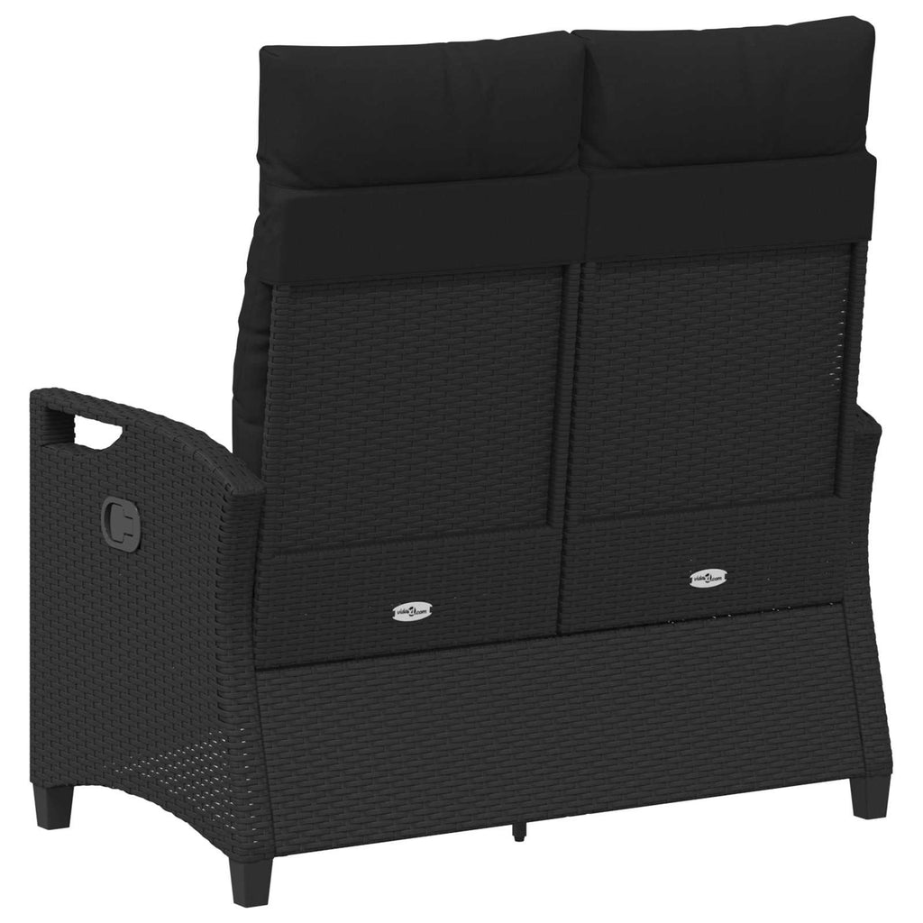 vidaXL Gartenbank Schwarz 105 x 60 x 112 cm Stahl und Polyester