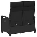 vidaXL Gartenbank Schwarz 105 x 60 x 112 cm Stahl und Polyester