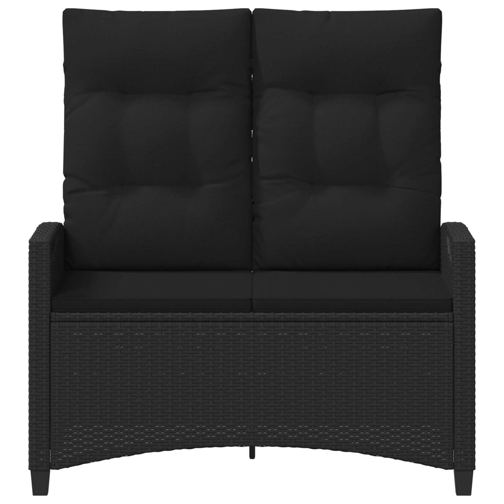 vidaXL Gartenbank Schwarz 105 x 60 x 112 cm Stahl und Polyester