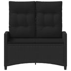 vidaXL Gartenbank Schwarz 105 x 60 x 112 cm Stahl und Polyester