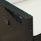 vidaXL Gartenbank mit Kissen Schwarz und Creme 105 x 60 x 112 cm