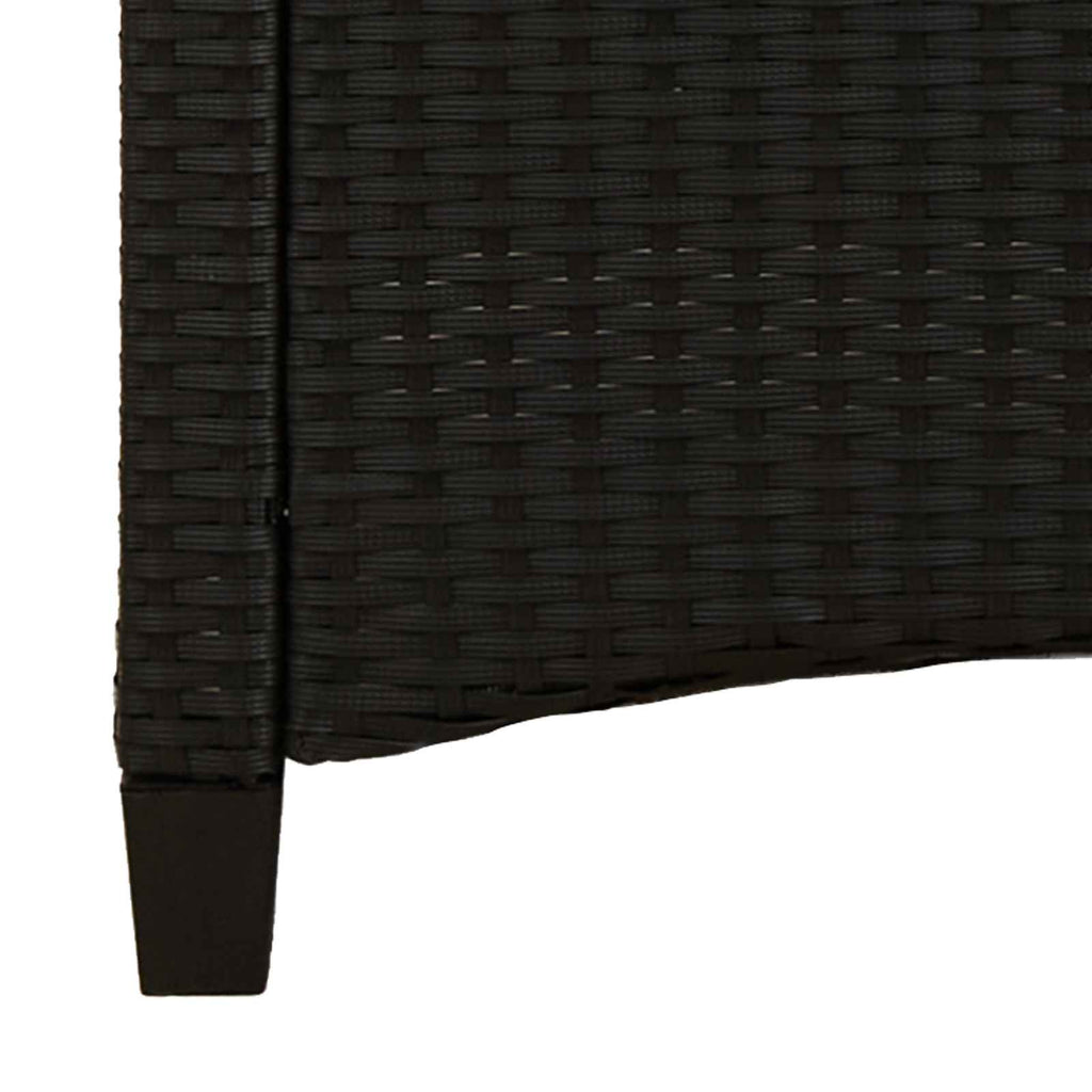 vidaXL Gartenbank mit Kissen Schwarz und Creme 105 x 60 x 112 cm