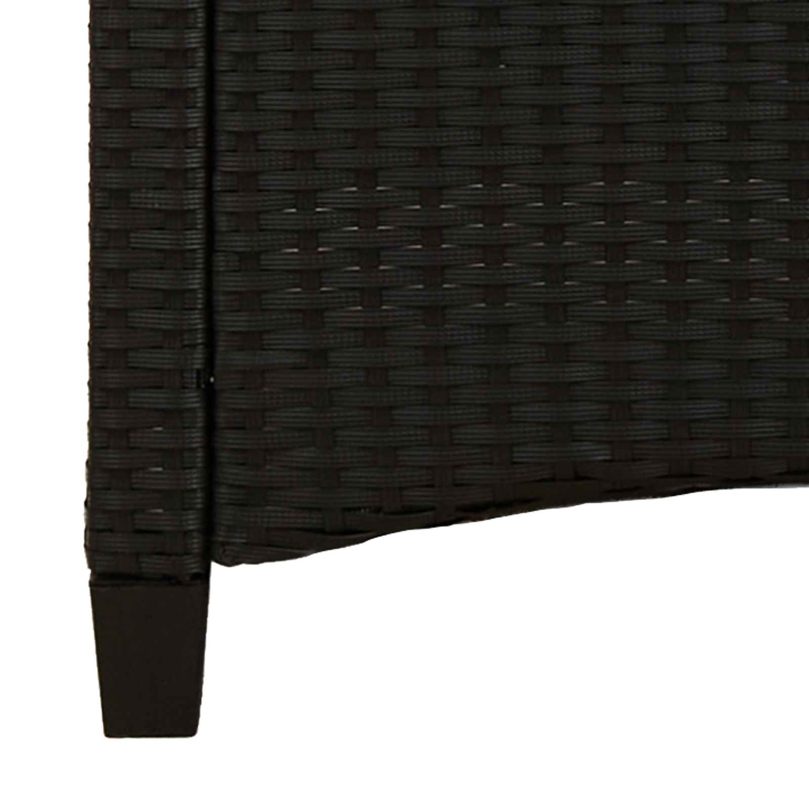 vidaXL Gartenbank mit Kissen Schwarz und Creme 105 x 60 x 112 cm