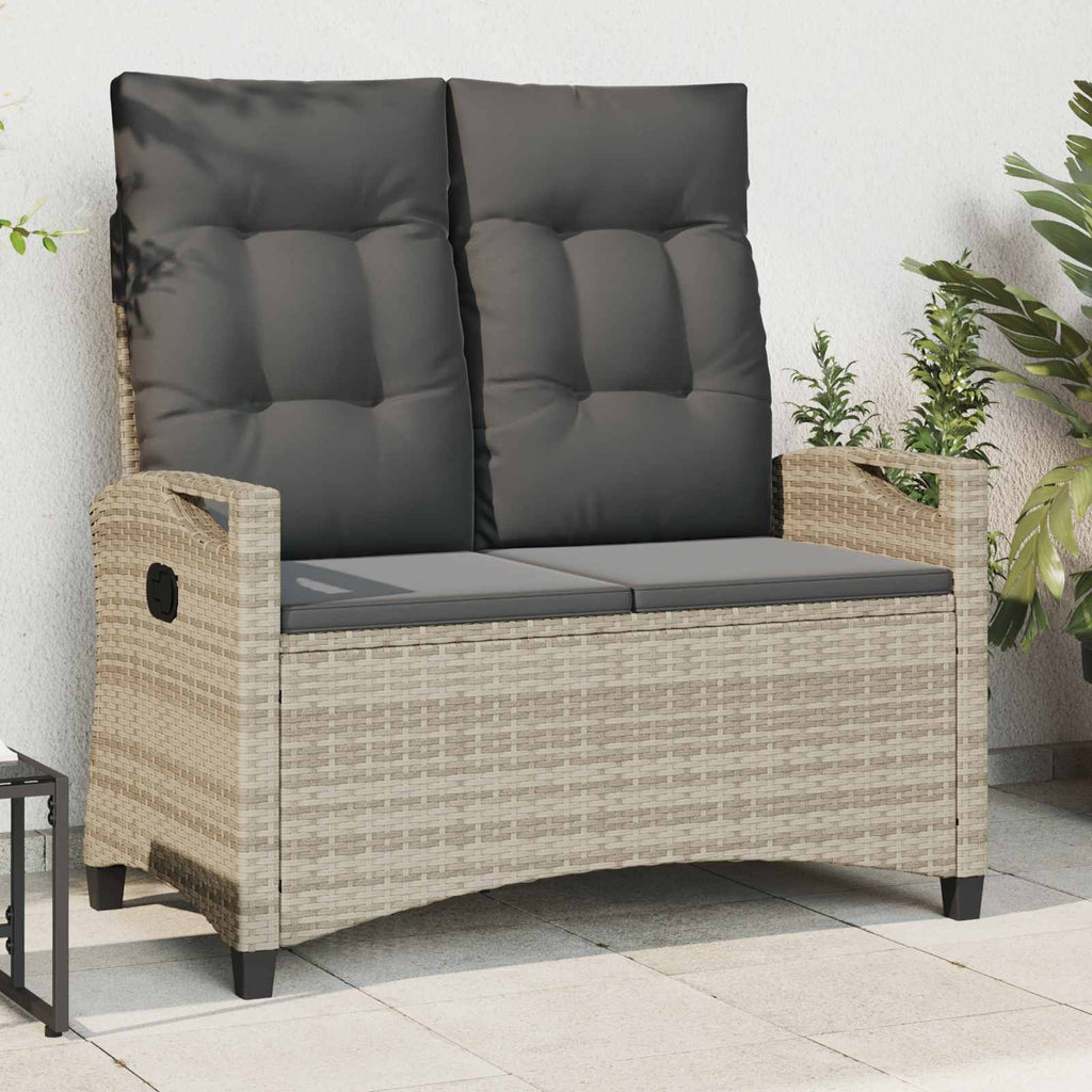 vidaXL Gartenbank mit Kissen 105 x 60 x 112 cm Stahl