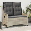 vidaXL Gartenbank mit Kissen 105 x 60 x 112 cm Stahl