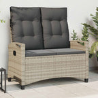 vidaXL Gartenbank mit Kissen 105 x 60 x 112 cm Stahl
