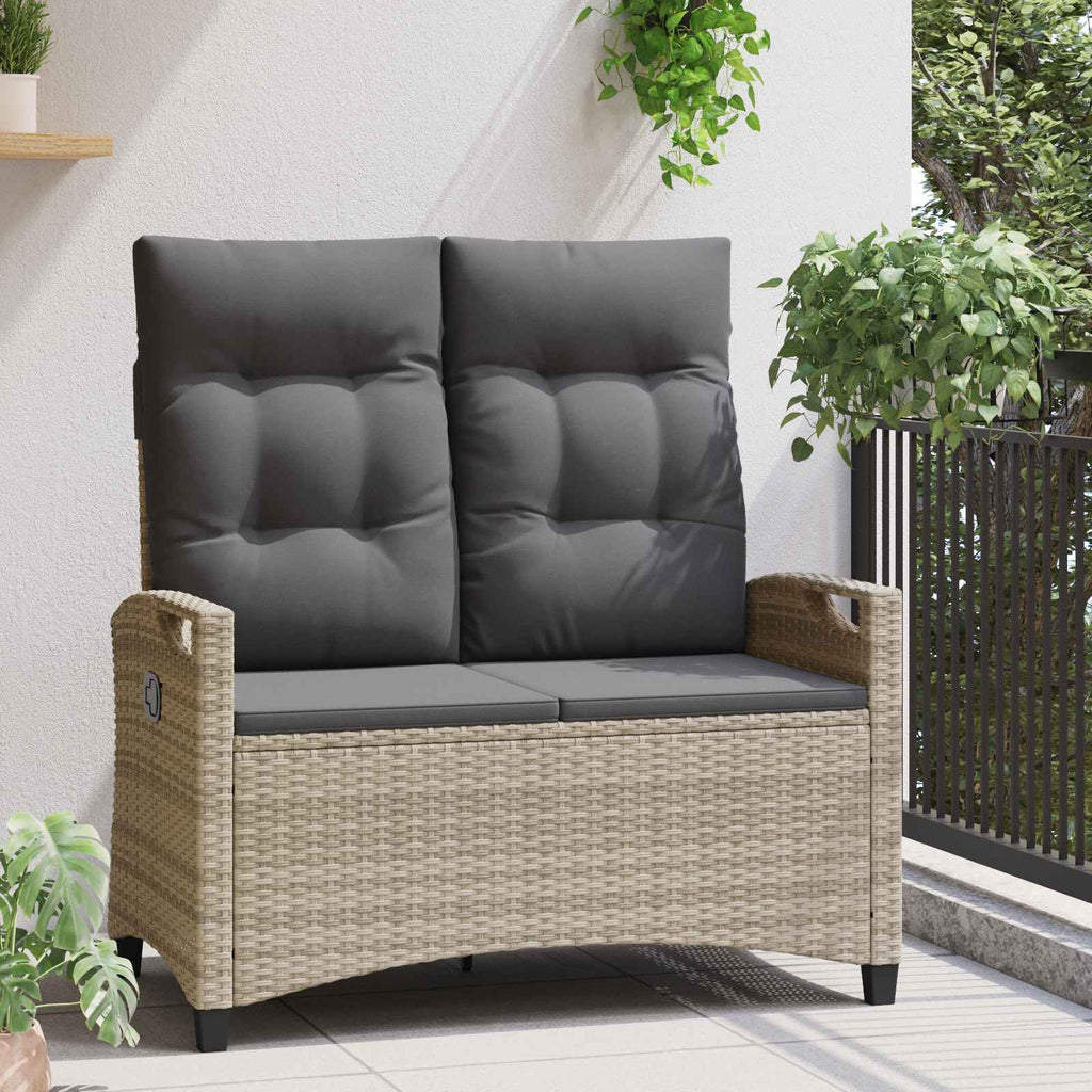 vidaXL Gartenbank mit Kissen 105 x 60 x 112 cm Stahl