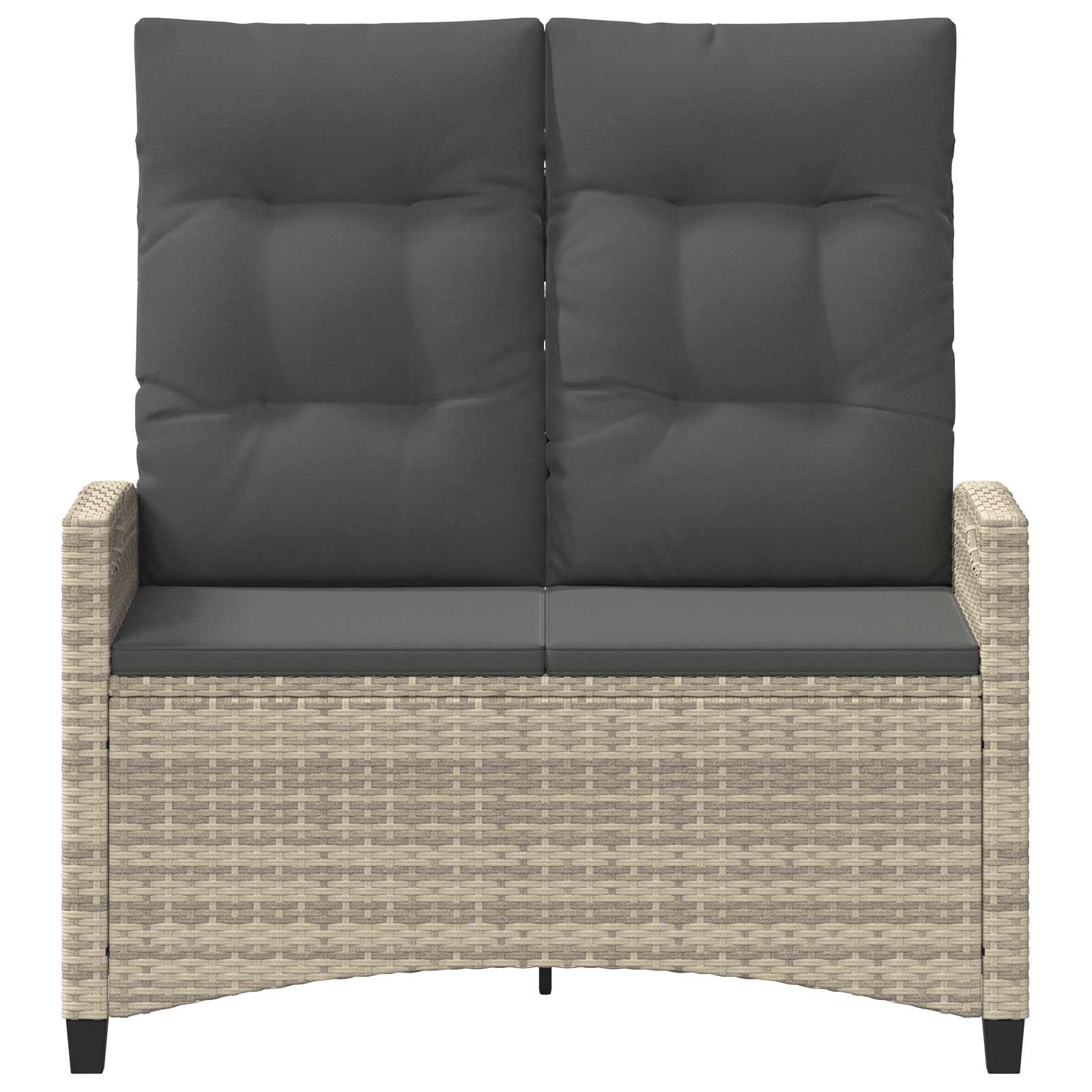 vidaXL Gartenbank mit Kissen 105 x 60 x 112 cm Stahl