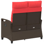 vidaXL Gartenbank Braun und Rot 105 x 60 x 112 cm Stahl und Polyester