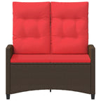 vidaXL Gartenbank Braun und Rot 105 x 60 x 112 cm Stahl und Polyester