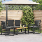 vidaXL Gartenmöbel Set 4 pcs Schwarz und Dunkelgrau