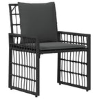 vidaXL Gartenmöbel Set 4 pcs Schwarz und Dunkelgrau