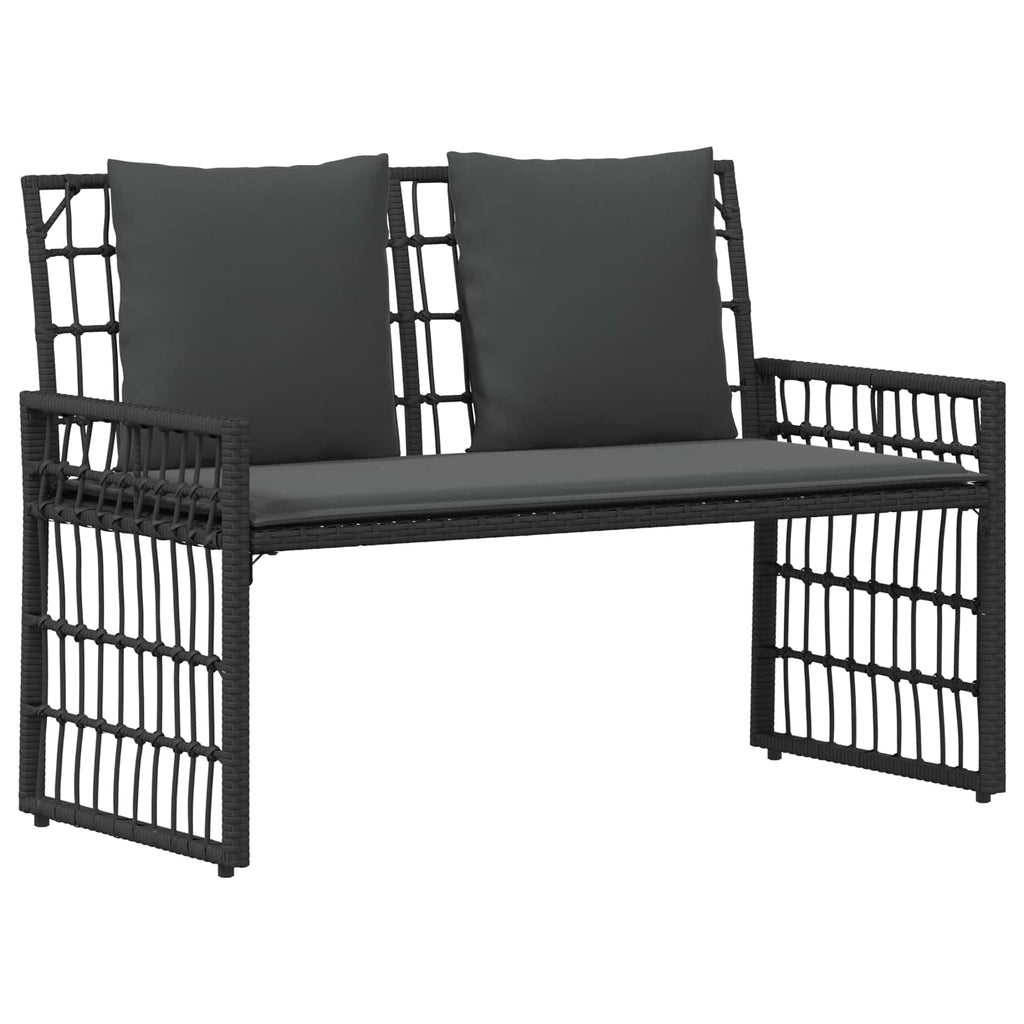 vidaXL Gartenmöbel Set 4 pcs Schwarz und Dunkelgrau