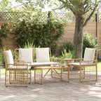 vidaXL Gartenmöbel Set 4 pcs Natürlich und Cremweiß
