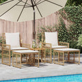 vidaXL Gartenmöbel Set 5 pcs Natürlich und Cremweiß