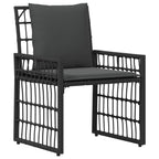 vidaXL Gartenmöbel Set 3 pcs Schwarz und Dunkelgrau