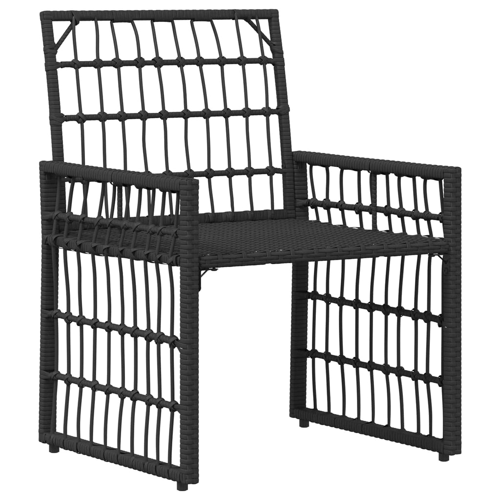 vidaXL Gartenmöbel Set 3 pcs Schwarz und Dunkelgrau