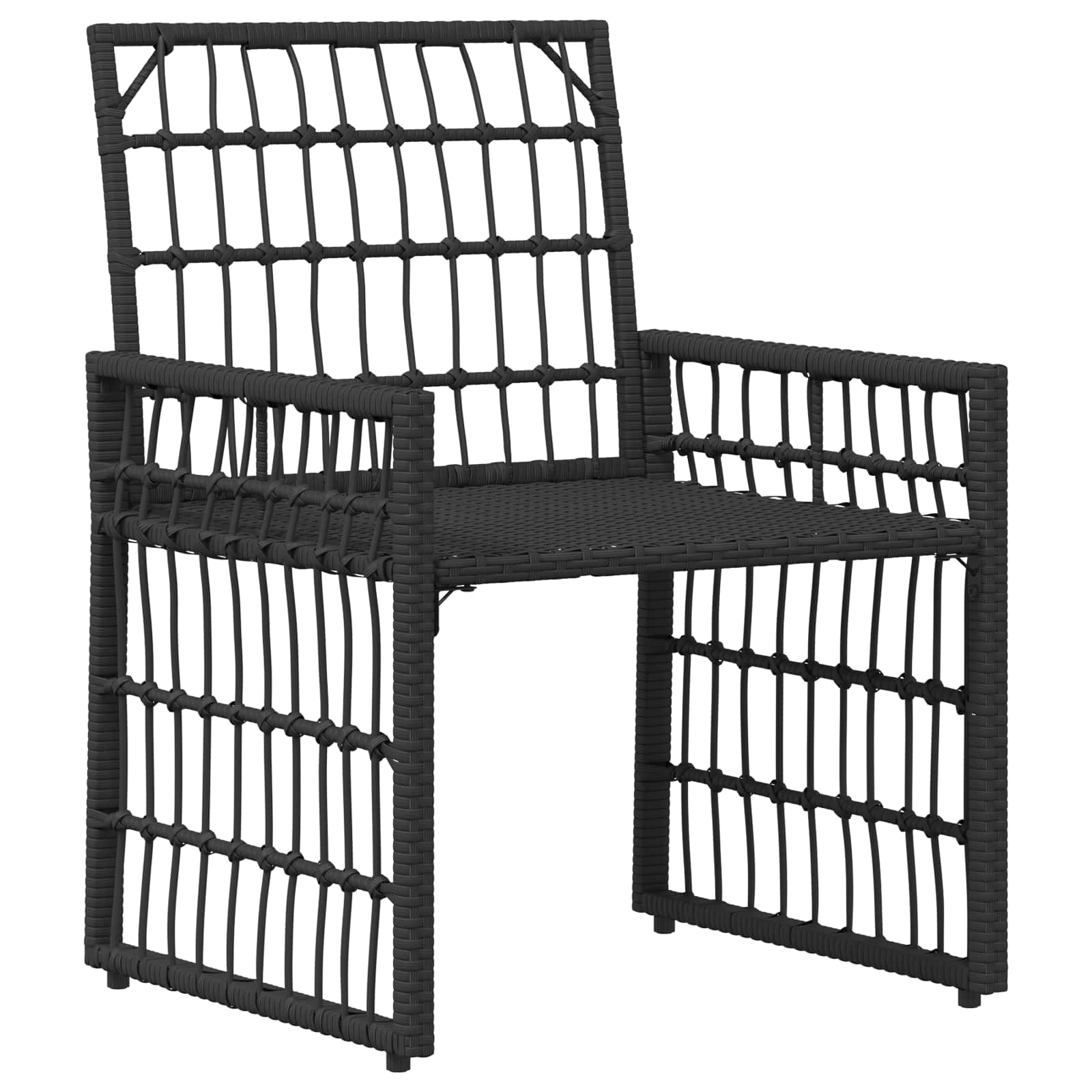 vidaXL Gartenmöbel Set 3 pcs Schwarz und Dunkelgrau