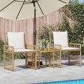 vidaXL Gartenmöbel Set 3 pcs Natürlich und Cremweiß