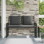 vidaXL Bank Outdoor Uni Schwarz und Dunkelgrau 116 x 55 x 82 cm