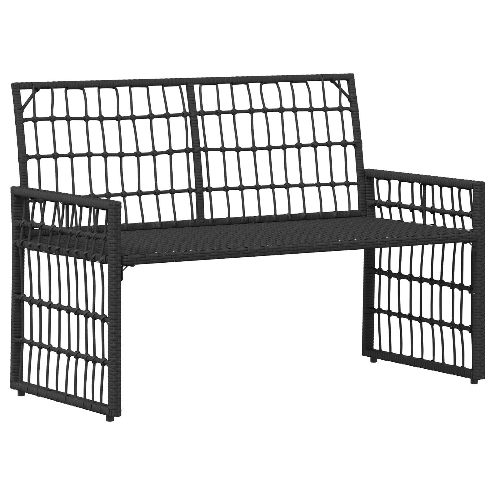 vidaXL Bank Outdoor Uni Schwarz und Dunkelgrau 116 x 55 x 82 cm