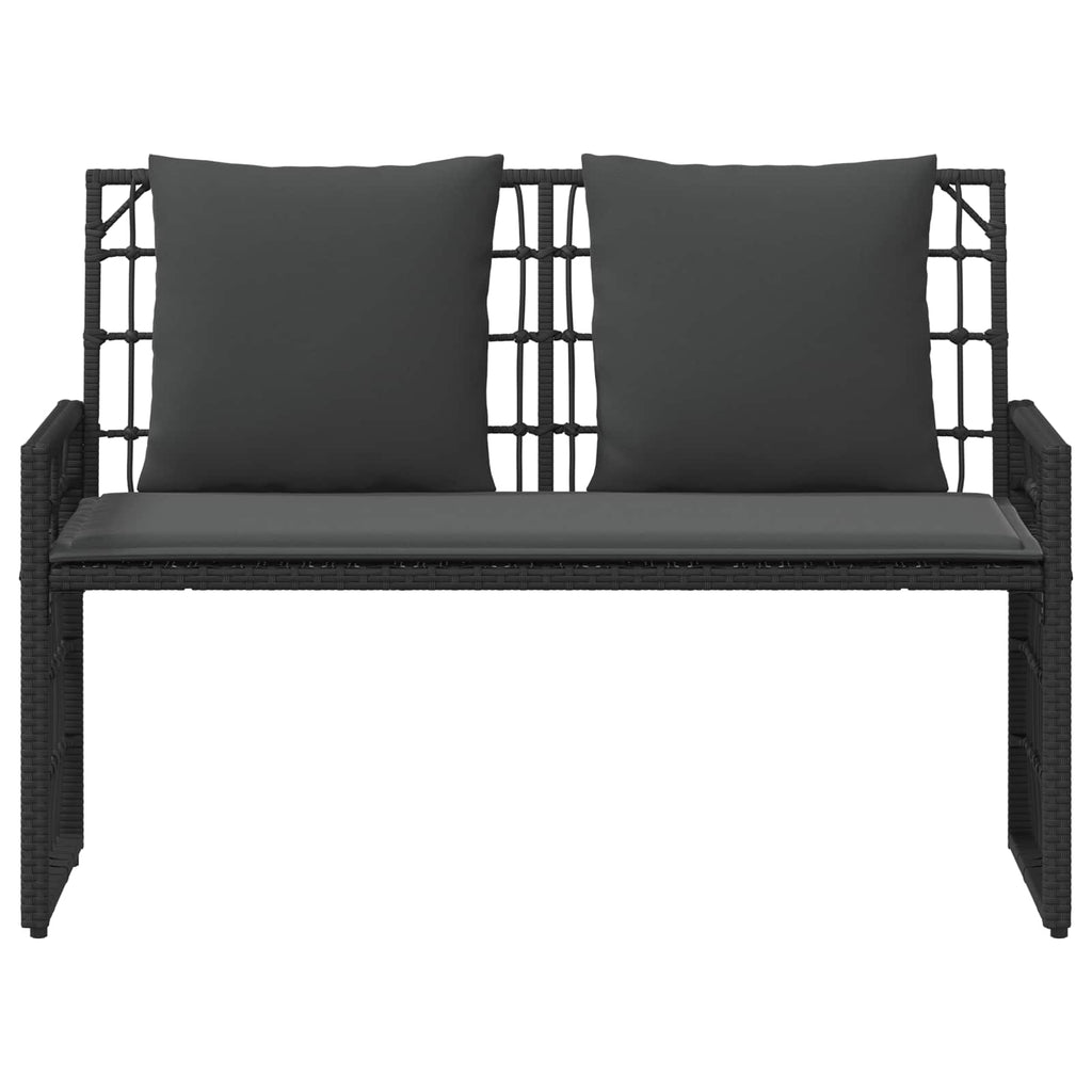 vidaXL Bank Outdoor Uni Schwarz und Dunkelgrau 116 x 55 x 82 cm