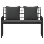 vidaXL Bank Outdoor Uni Schwarz und Dunkelgrau 116 x 55 x 82 cm