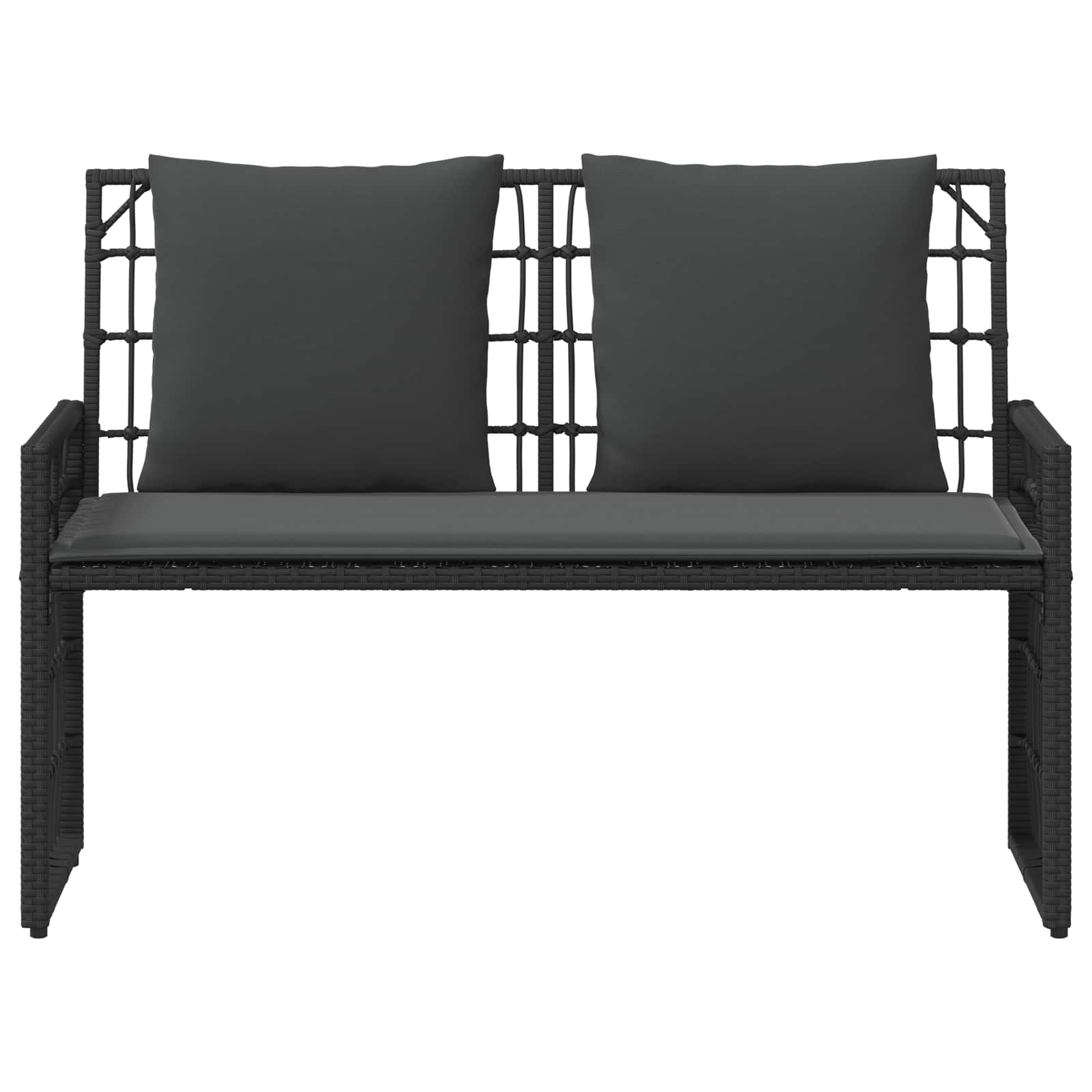 vidaXL Bank Outdoor Uni Schwarz und Dunkelgrau 116 x 55 x 82 cm