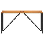 vidaXL Tisch für Outdoor Schwarz 80 x 40 x 40 cm Stahl und Poly Rattan