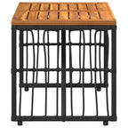 vidaXL Tisch für Outdoor Schwarz 80 x 40 x 40 cm Stahl und Poly Rattan