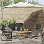vidaXL Gartenmöbel Set 9 pcs Grau und Dunkelgrau Poly-Rattan