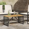 vidaXL Tisch für Outdoor Schwarz und Braun 80 x 40 x 40 cm Poly-Rattan