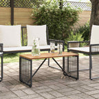 vidaXL Tisch für Outdoor Schwarz und Braun 80 x 40 x 40 cm Poly-Rattan