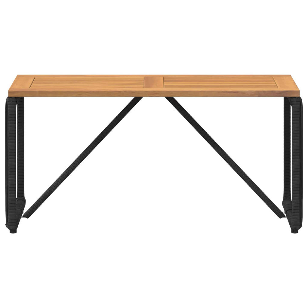 vidaXL Tisch für Outdoor Schwarz und Braun 80 x 40 x 40 cm Poly-Rattan