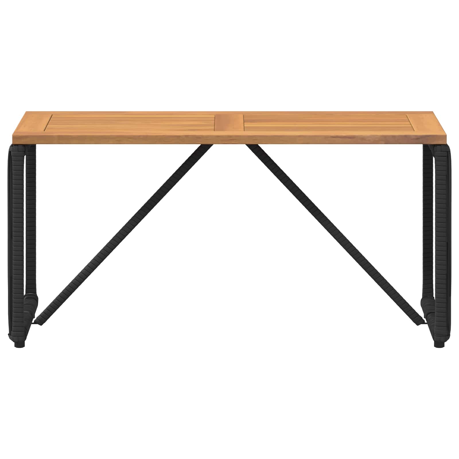 vidaXL Tisch für Outdoor Schwarz und Braun 80 x 40 x 40 cm Poly-Rattan