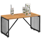 vidaXL Tisch für Outdoor Schwarz und Braun 80 x 40 x 40 cm Poly-Rattan