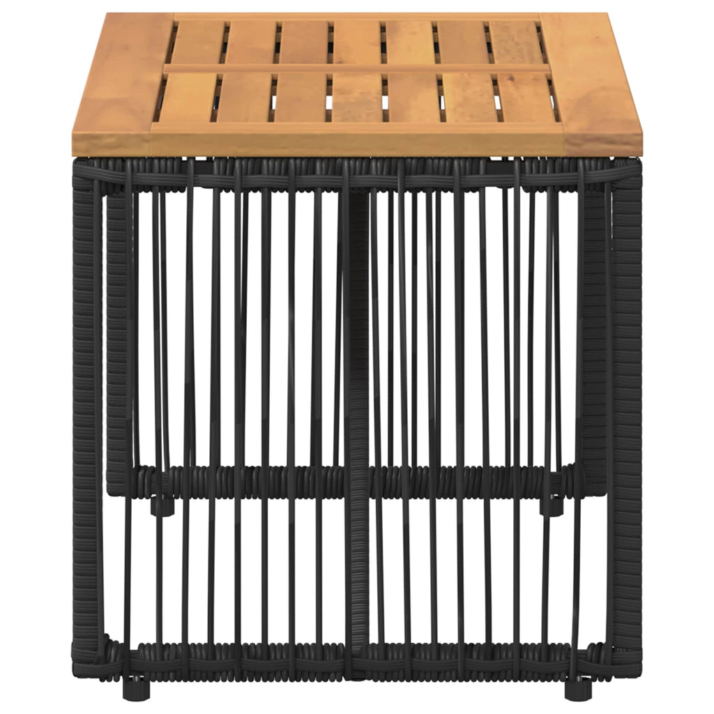 vidaXL Tisch für Outdoor Schwarz und Braun 80 x 40 x 40 cm Poly-Rattan
