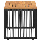 vidaXL Tisch für Outdoor Schwarz und Braun 80 x 40 x 40 cm Poly-Rattan