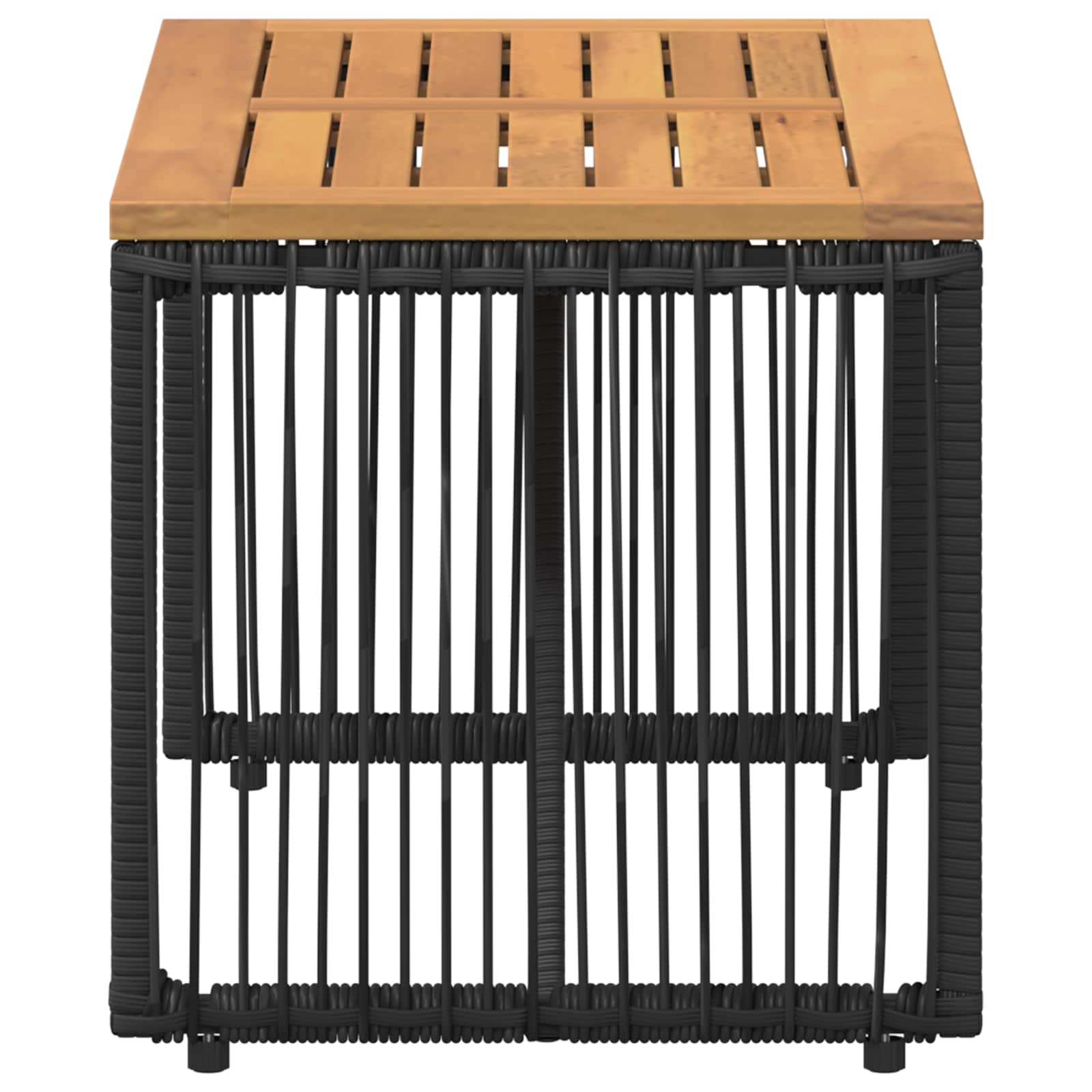 vidaXL Tisch für Outdoor Schwarz und Braun 80 x 40 x 40 cm Poly-Rattan