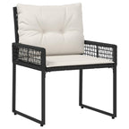 vidaXL Gartenmöbel-Set mit Kissen 3 pcs Schwarz und Weiß