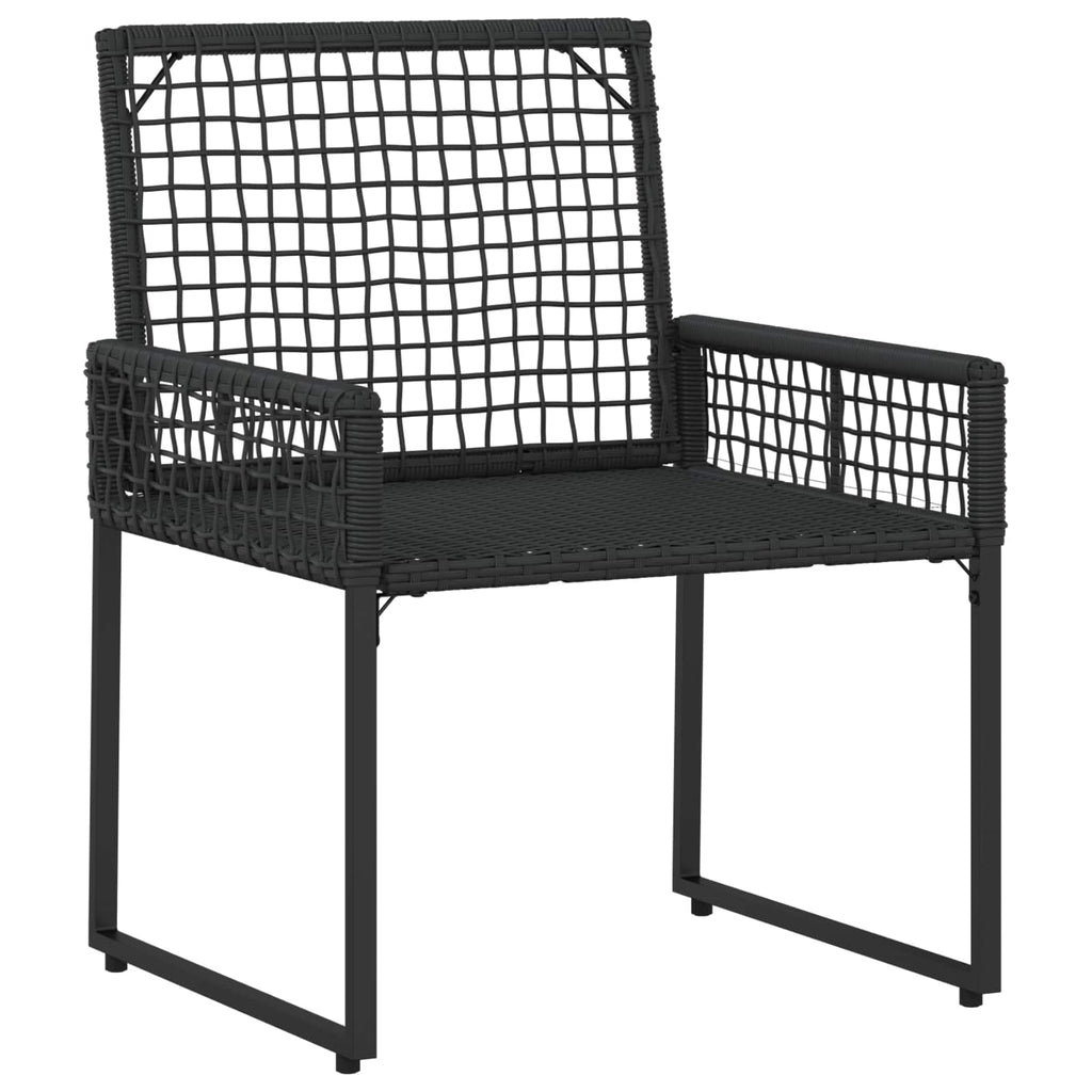 vidaXL Gartenmöbel-Set mit Kissen 3 pcs Schwarz und Weiß