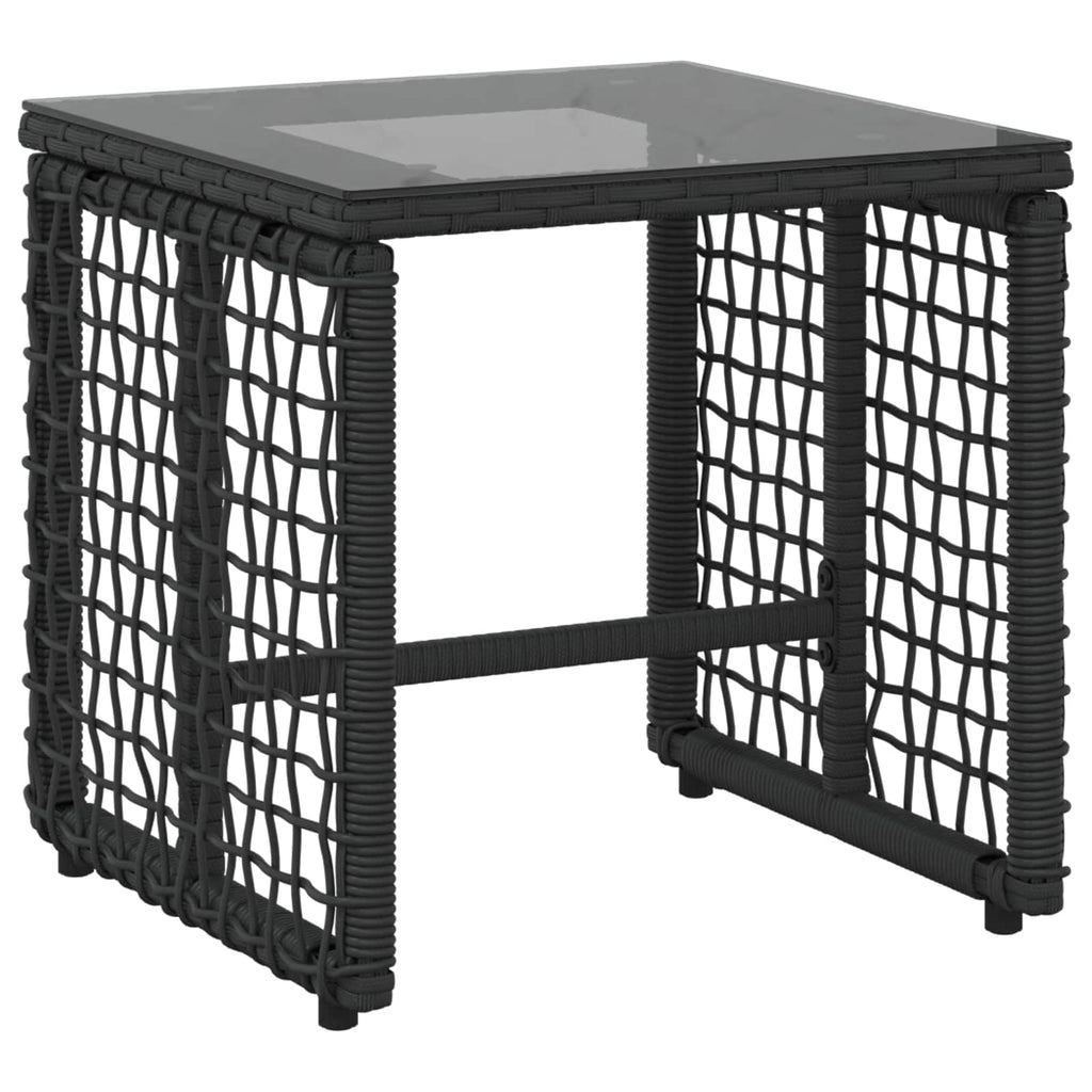 vidaXL Gartenmöbel-Set mit Kissen 3 pcs Schwarz und Weiß