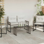 vidaXL Tisch für Outdoor Grau und Schwarz 80 x 40 x 40 cm