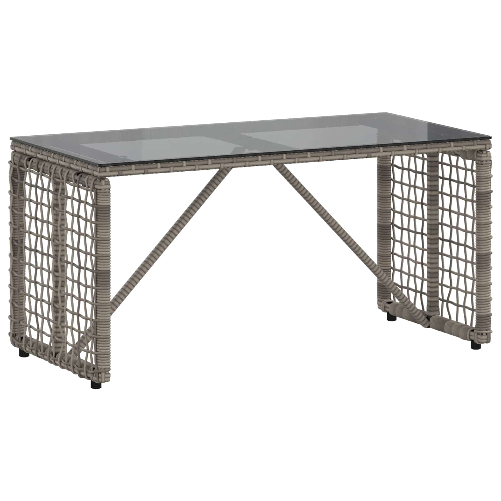 vidaXL Tisch für Outdoor Grau und Schwarz 80 x 40 x 40 cm