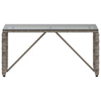 vidaXL Tisch für Outdoor Grau und Schwarz 80 x 40 x 40 cm